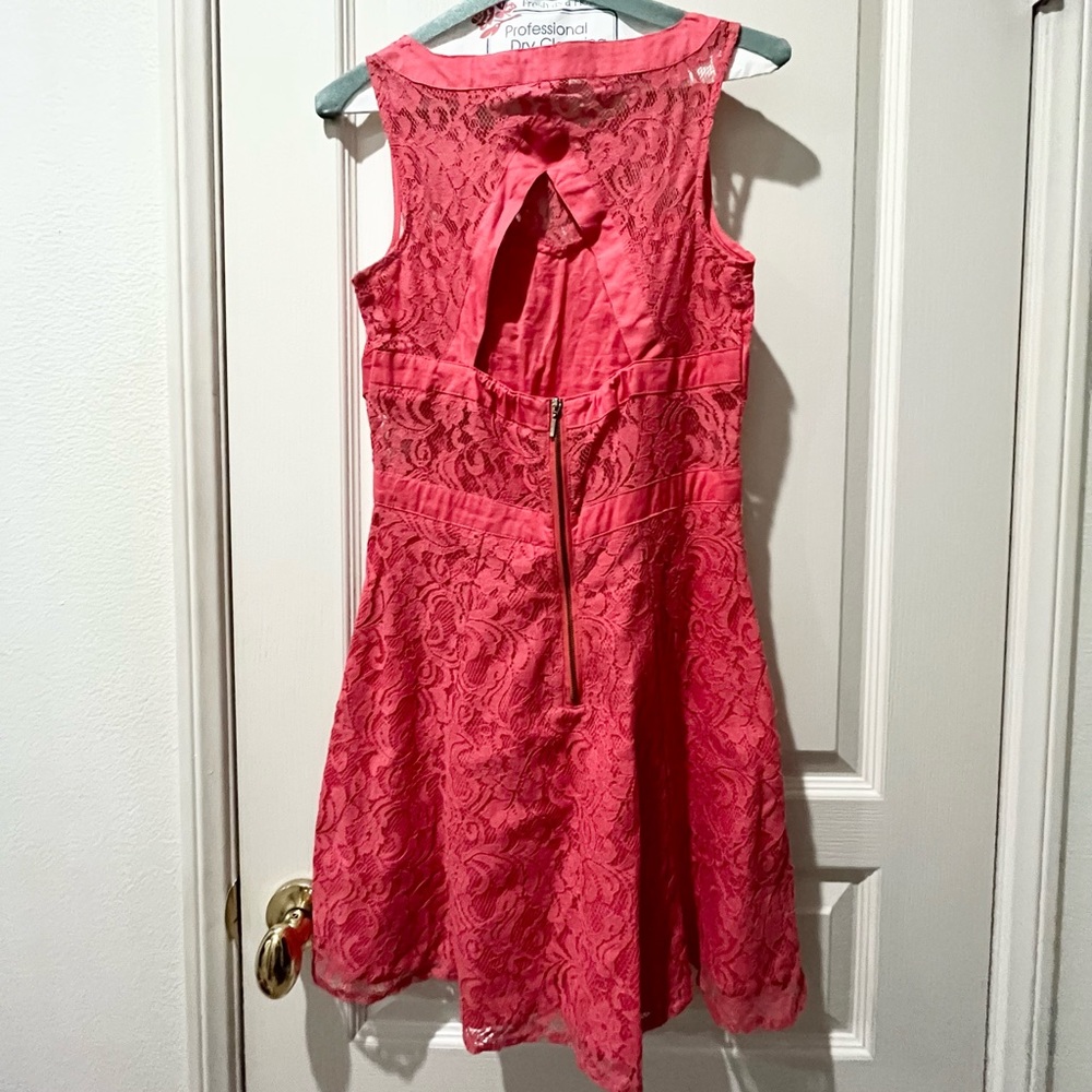 BCBG Generation Dress salmon pink color with lace- size small